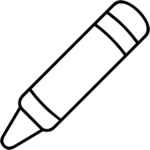 Aperçu du dessin émoji crayon de couleur à imprimer