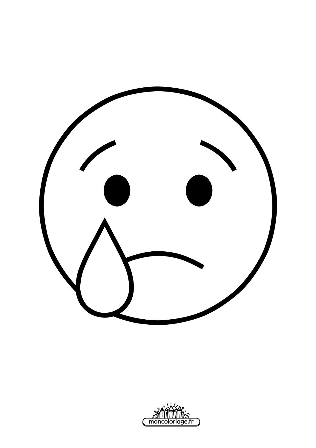Émoji visage pleurant