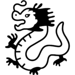Aperçu du dessin émoji dragon à imprimer
