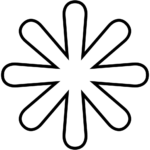 Aperçu du dessin émoji astérisque à huit branches à imprimer