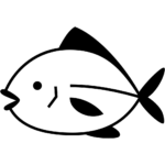 Aperçu du dessin émoji poisson à imprimer