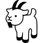 Aperçu du dessin émoji chèvre à imprimer