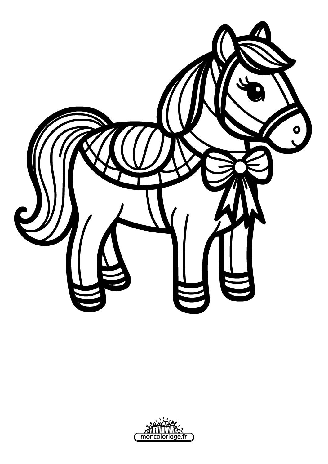 Cheval avec un nœud