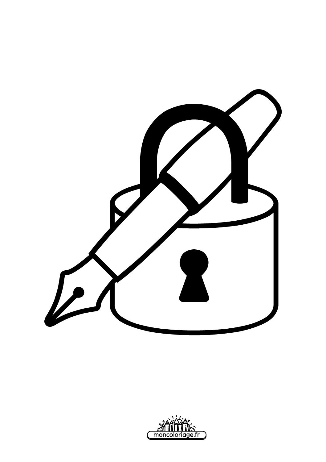 Émoji Verrouillé avec Stylo