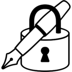 Aperçu du dessin émoji verrouillé avec stylo à imprimer