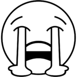 Aperçu du dessin émoji visage en pleurs à imprimer