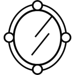 Aperçu du dessin émoji miroir à imprimer