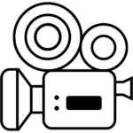 Aperçu du dessin émoji caméra de cinéma à imprimer