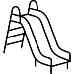 Aperçu du dessin émoji toboggan de terrain de jeu à imprimer