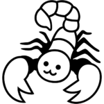 Aperçu du dessin émoji scorpion à imprimer