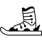 Aperçu du dessin émoji skis à imprimer