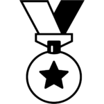 Aperçu du dessin émoji médaille sportive à imprimer
