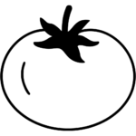 Aperçu du dessin émoji tomate à imprimer