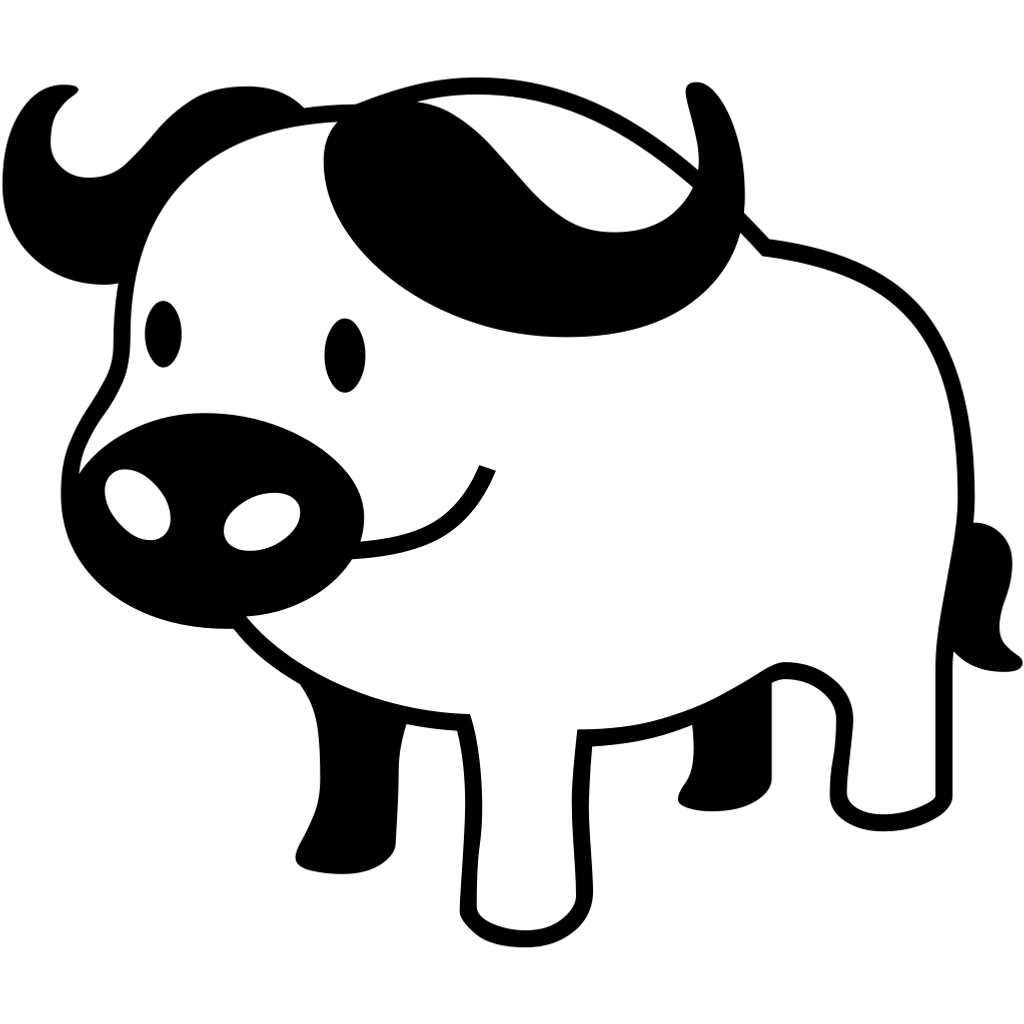 Coloriage Émoji Buffle d'eau à imprimer gratuit - MonColoriage.fr